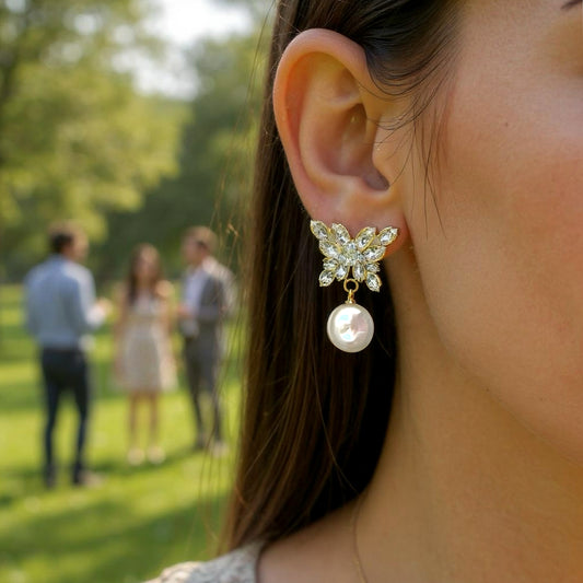 Rainbow Glow Pearl Earrings