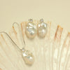 Gleaming Baroque Pearl Silver Necklace