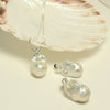 Gleaming Baroque Pearl Silver Necklace