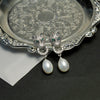 Silver Leopard Pearl Stud Earrings