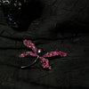 Rosy Glimmer Dragonfly Pearl Brooch