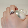 Refined Grey Pearl Ring