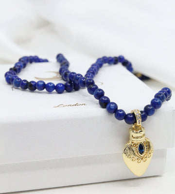 Classical Blue Bead Ode Necklace