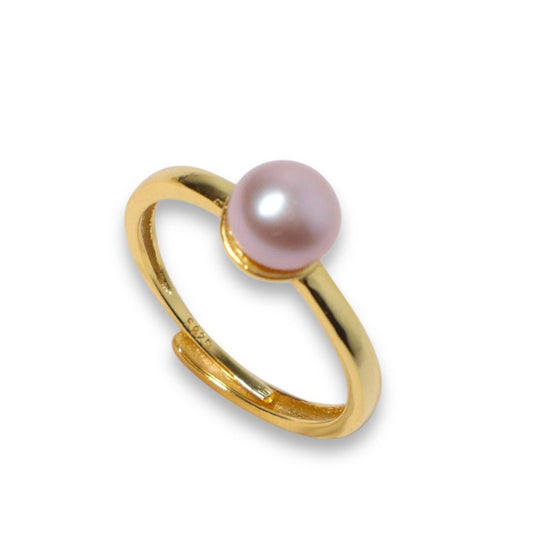 Refined Grey Pearl Ring