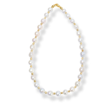 Golden Classic 10mm Pearl Necklace