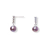 Blueberry Pearl Sterling Silver Earrings