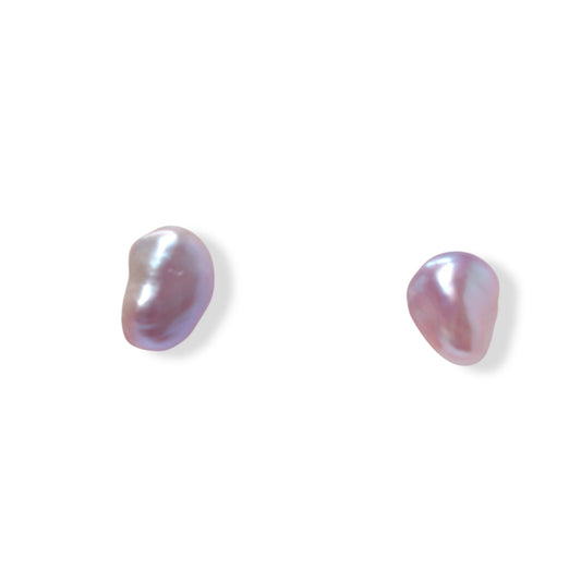 Blush Keshi Pearl Stud Earrings