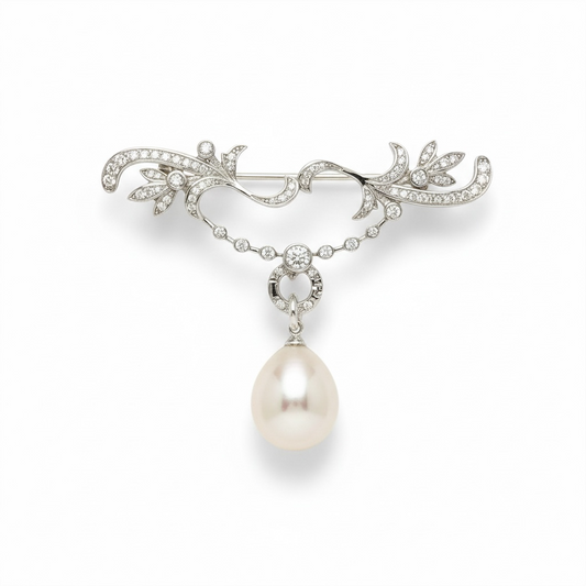Lumière Vine Pearl Brooch by NINEMOO – product image