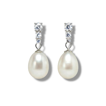 Givre Drop Pearl Earrings