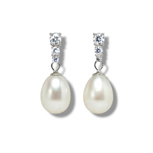 Givre Drop Pearl Earrings