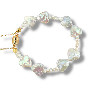 Baroque Heart Pearl Bracelet