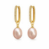 Gleaming Zircon Pearls Earrings
