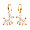 Balloon Dog freshwater pearl earrings in Ivory White with gold-plated stainless steel