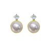 Celestia Zirconia and Pearl Earrings