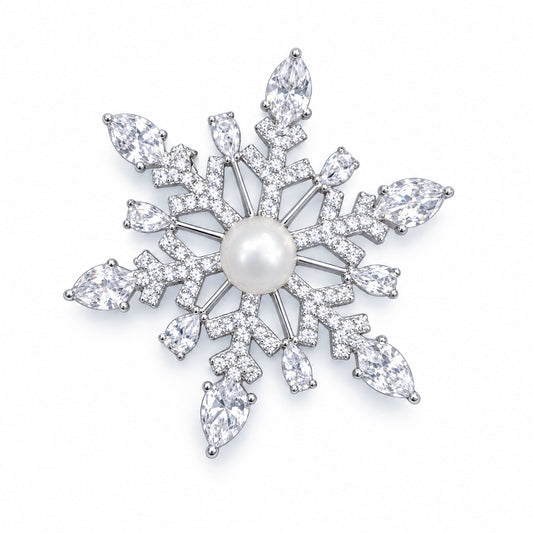Fleur de Givre Pearl Brooch Pendant by NINEMOO – product image
