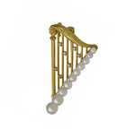 Angel Pearl Harp Brooch
