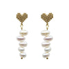 Heartfelt Pearl String Earrings