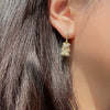 Golden Bear Hoops Earrings