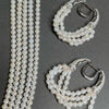 Detail of The Interlace Pearl Necklace and matching earrings