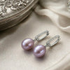 Gleaming Zircon Pearls Earrings
