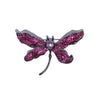 Rosy Glimmer Dragonfly Pearl Brooch