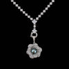 Nacre Noire blossom necklace black background