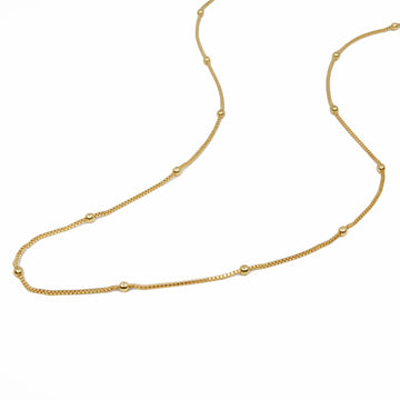 Golden Bead Interval Necklace
