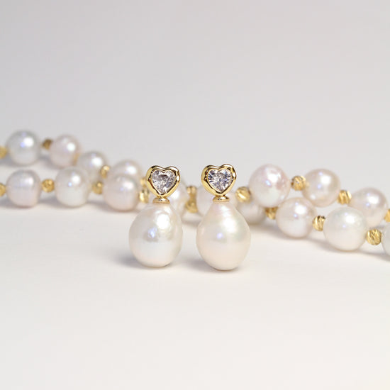 Amour Pearl Earrings by NINEMOO – product view 4