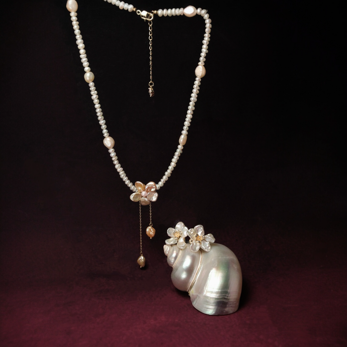 Aurélie Petal Necklace by NINEMOO – alternate view