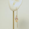 Aurora Pink Baroque Pearl Threader Earrings by NINEMOO – product view 4