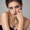 Azure Orbit Saltwater Pearl Brooch