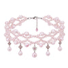 Ballet Rosé Arabesque Pearl Necklace and Headpiece, white background product image