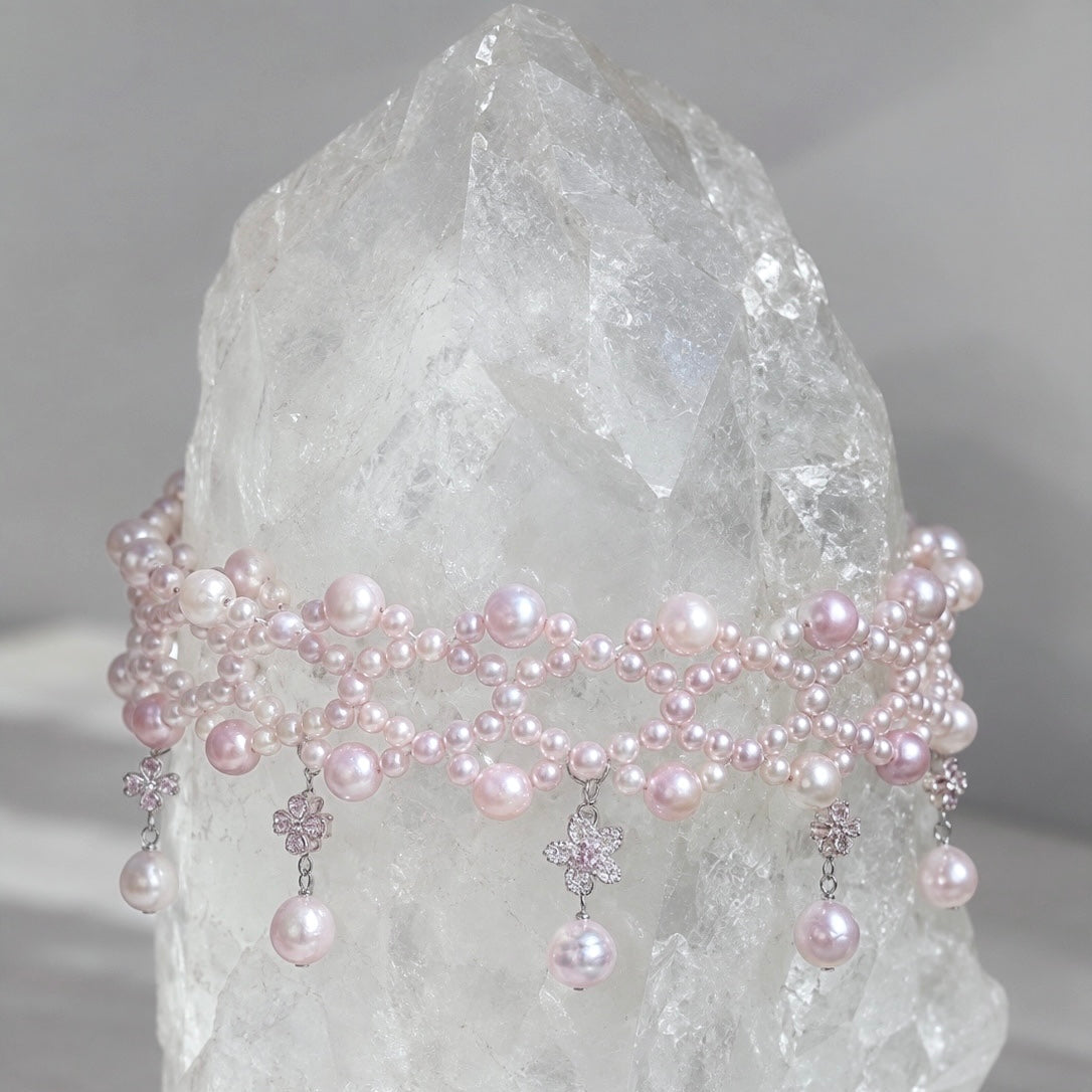 Ballet Rosé Arabesque Pearl Headpiece by NINEMOO – product view 4
