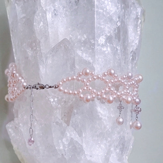Ballet Rosé Arabesque Pearl Headpiece by NINEMOO – product view 5