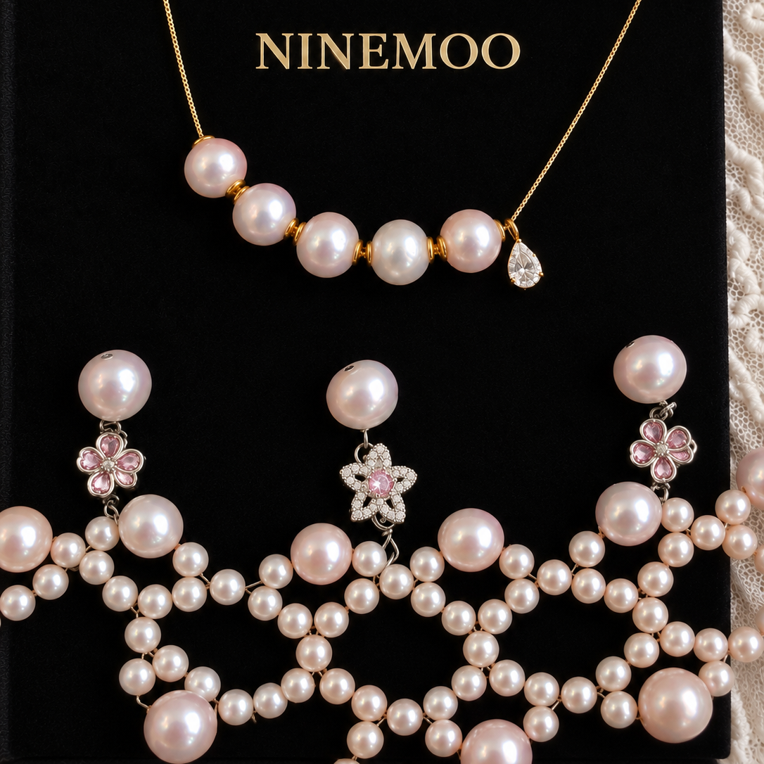 Ballet Rosé Arabesque Pearl Headpiece by NINEMOO – product view 6