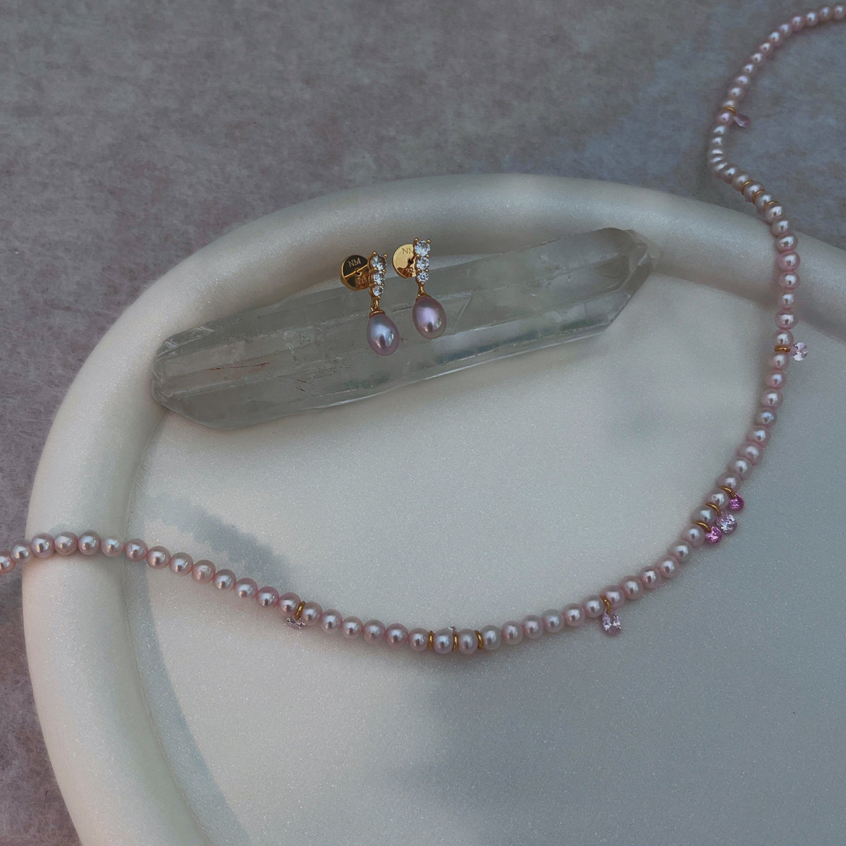 Ballet Rosé Sugar Plum Necklace by NINEMOO – product view 4