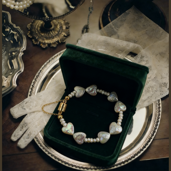 Baroque Heart Pearl Bracelet by NINEMOO – alternate view