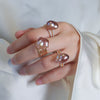 Zircon Purple Baroque Pearl Ring by NINEMOO – alternate view