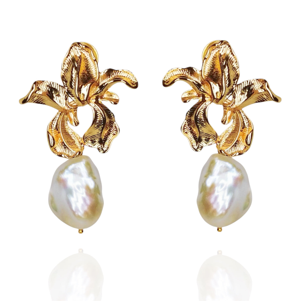Bauhinia Blossom Baroque Pearl Earrings by NINEMOO – product image