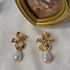 Bauhinia Blossom Baroque Pearl Earrings by NINEMOO – product view 4
