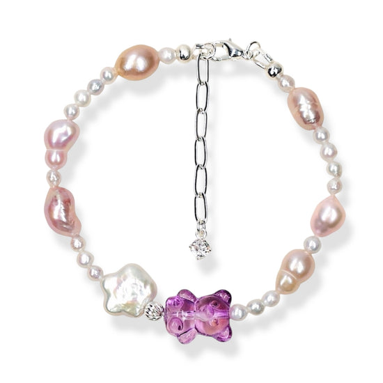 Crystal Bear Pearl Bracelet by NINEMOO – product image