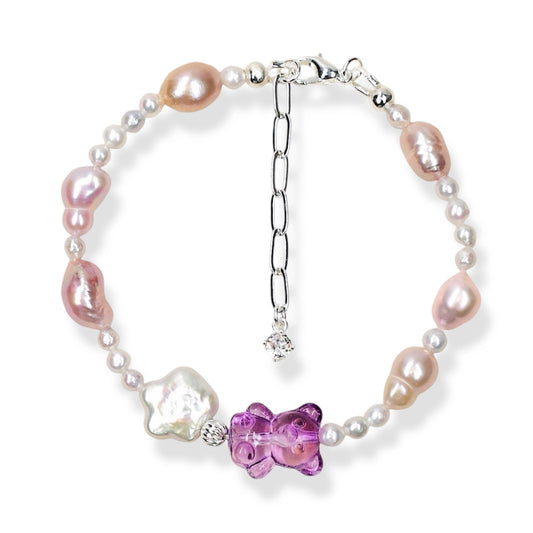Crystal Bear Pearl Bracelet by NINEMOO – product image