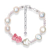 Crystal Bear Pearl Bracelet by NINEMOO – detail view