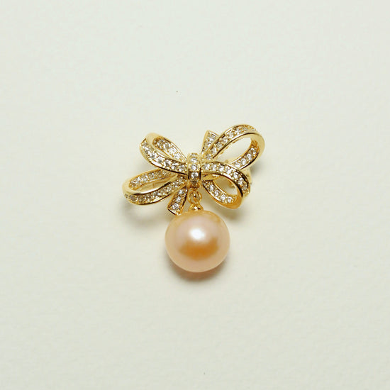 Belle Bow Pearl Brooch by NINEMOO – alternate view