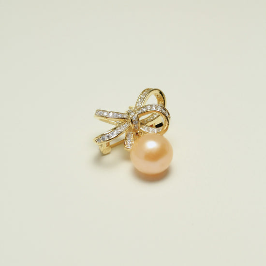 Belle Bow Pearl Brooch by NINEMOO – product view 4