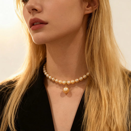 Belle Bow Signature Pearl Necklace by NINEMOO – product view 7