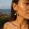 Blueberry Swing Earrings by NINEMOO – detail view