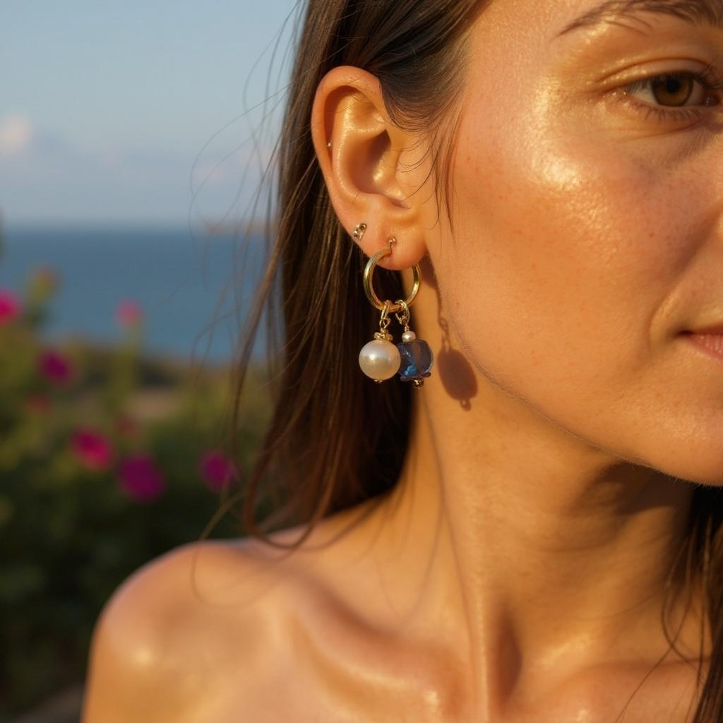 Blueberry Swing Earrings by NINEMOO – detail view