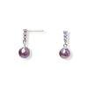 Blueberry Pearl Sterling Silver Earrings by NINEMOO – product view 4