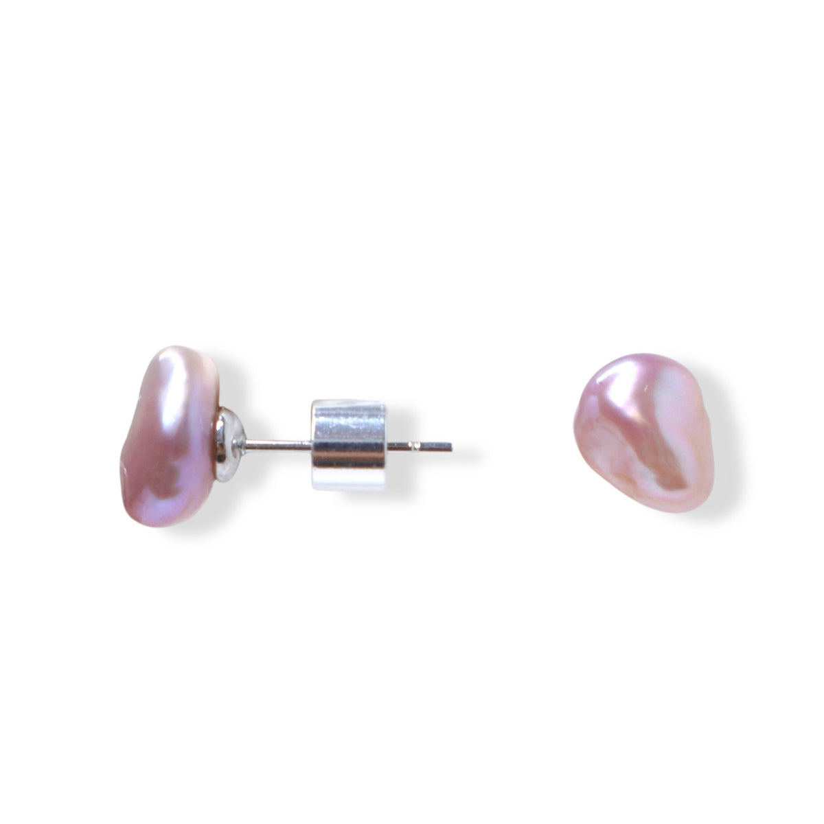 Blush Keshi Pearl Stud Earrings by NINEMOO – product image